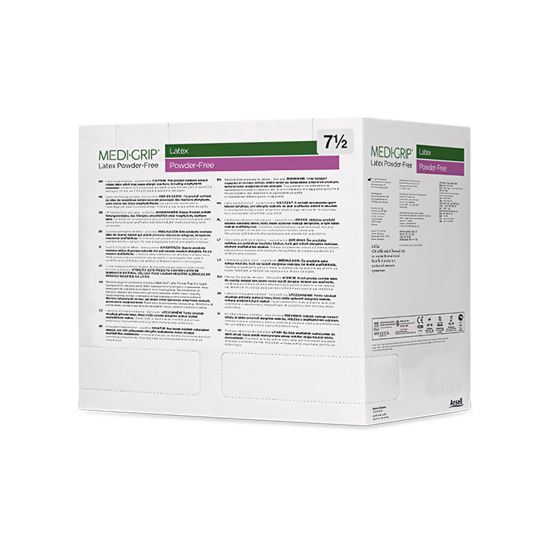 Medi-Grip® Latex Powder Free, Латексні хірургічні рукавички ст.-без пудри р.8.5